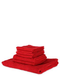 KOPA - 7Pc Quick Dry 100% Cotton Soft Terry Towel -1Pc Bath, 2Pc Hand, 4Pc Face D'Ross Solid