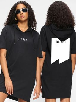 Bewakoof - Womens Black Graphic Boxy Dresses