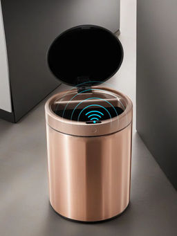 Savya Home - Round Automatic Dustbin Sensor Dustbin 9L Rose Gold