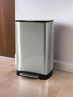 Savya Home - Pedal Dustbin 30L-Sr Silver