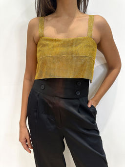 Urban Suburban - Golden Studded Crop Top