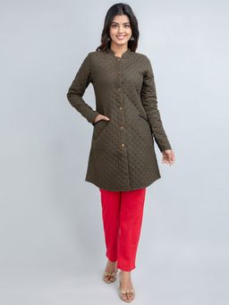 Suti - Women Rayon Full Sleeve Long Jacket