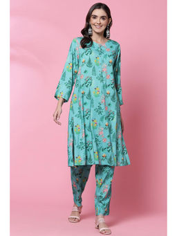 Biba - Sea Green Straight Suit Set (Set of 2)