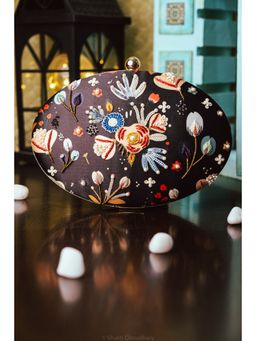 NR by Nidhi Rathi - Black Embellished Box Clutch