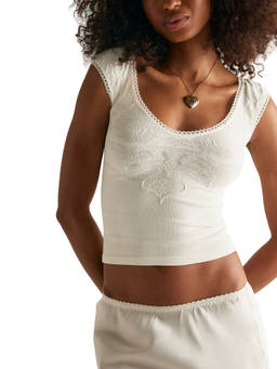 Free People - Pretty Please Crop - Ivory