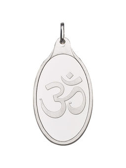 Kundan - 5.11 gm (999.9) Om Silver Pendant