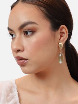 Sohi - Gold Plated Party Designer Stone Drop Earring for Women