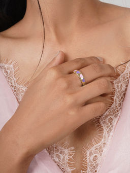 Joker and Witch - Joker & Witch Cara Pink And Purple Multicolour Ring