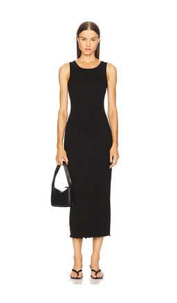 Enza Costa - Lettuce Edge Boatneck Dress