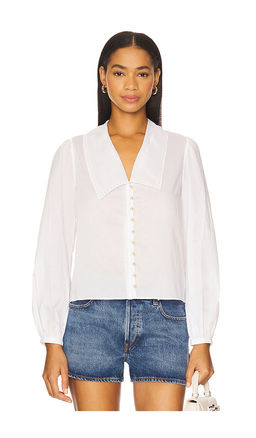 FRAME - The Eyelet Sailor Blouse