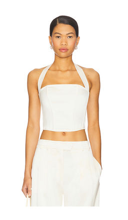 fleur du mal - Satin Halter Corset Top