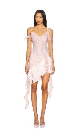 For Love & Lemons - Raspberry Rose Mini Dress