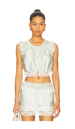 For Love & Lemons - Mint Twist Top