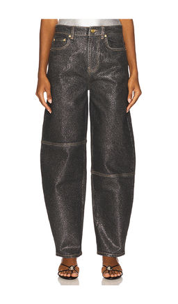 Ganni - Shimmery Foil Denim Stary