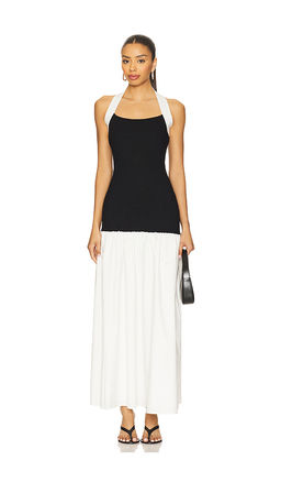 Line & Dot - Kohl Mix-media Maxi Dress