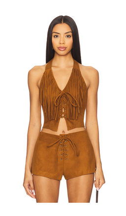 Lovers and Friends - Noella Faux Suede Top