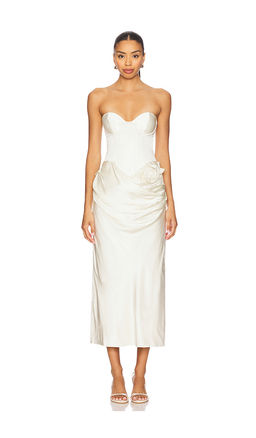 LPA - Ilaria Corset Midi Dress