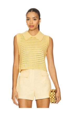 Matthew Bruch - Knit Mesh Collared Tank Top