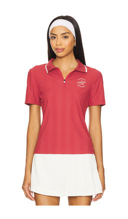 Malbon Golf - Camilla Quarter Zip Ss Polo T-shirt