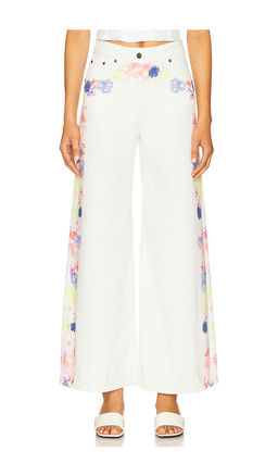 MSGM - Printed Wide Leg Pants