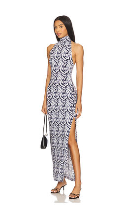 Norma Kamali - x REVOLVE Halter Turtle Side Slit Gown