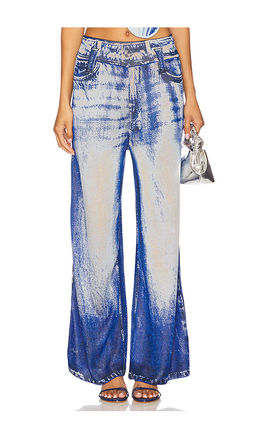 PH5 - Aria Denim Print Wide Leg Pants