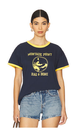 Rag & Bone - Montauk Boxy Ringer Tee