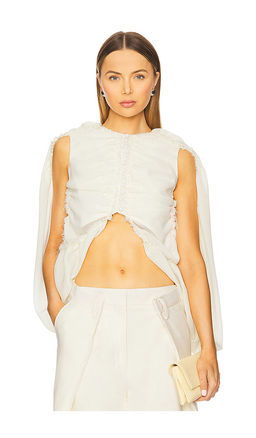 ROKH - Shirred Poncho Vest