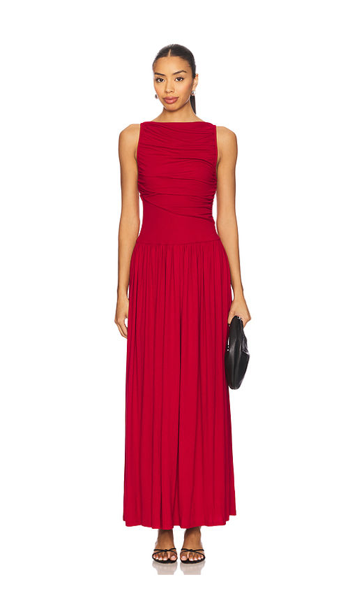 chinese dress ladies Runaway the Label Women's Margot Maxi Dress, Red, S at Amazon Women's  Clothing store main image 0