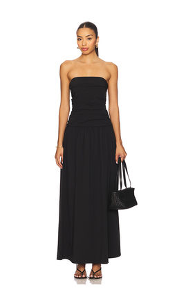 St. Agni - Gathered Strapless Tie Back Dress