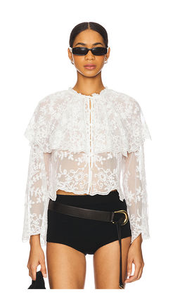 SEA - Marja Embroidery Capelet Blouse