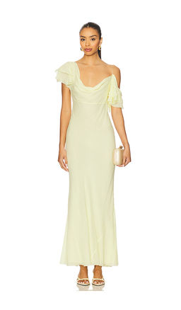 self-portrait - Georgette Frill Maxi Dress