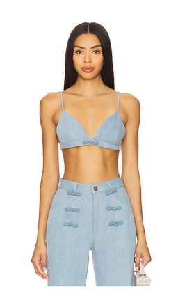 SAU LEE - Cleo Denim Bralette