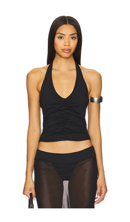Susana Monaco - Center Gathered Tie Halter Top