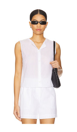Theory - Sleeveless Button Down Top