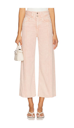 Veronica Beard - Taylor Cropped High Rise Wide Leg Jeans