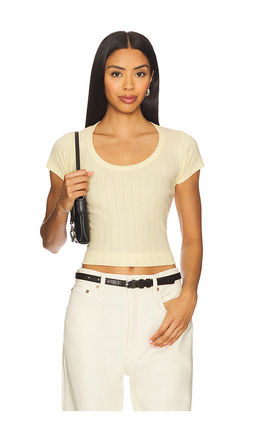 VIR VITA - Scoop Pointelle Tee