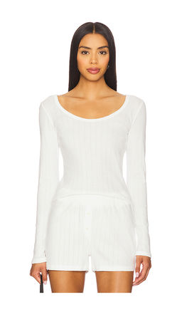 VIR VITA - Maia Scoop Neck Pointelle Top