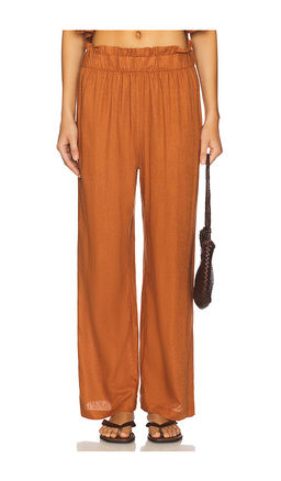 Weworewhat - Paperbag Linen Pant