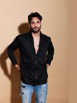 Echke - Black Polyester Shirt