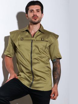 Echke - Olive Polyester Shirt