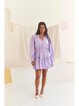 Urban Suburban - Lavender Tiered Short Dress