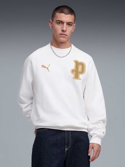 Puma - Manchester City 10th Anniversary Men White Crew Neck Sweatshirt