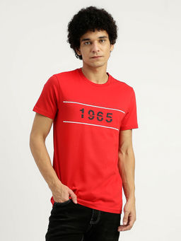 United Colors of Benetton - Red Regular Fit Round Neck Printed T-Shirt
