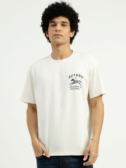 United Colors of Benetton - White Relaxed Fit Round Neck Printed T-Shirt