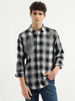 United Colors of Benetton - Multi-Colour Regular Fit Spread Collar Checkered Shirt