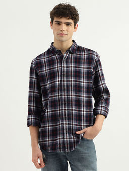 United Colors of Benetton - Multi-Colour Regular Fit Spread Collar Checkered Shirt