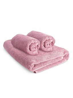 Heelium - Bamboo Towel, Soft, Absorbent & Odour Free, Peach (Set of 3)