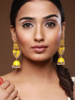 Aatmana - Yellow Contemporary Jhumkas