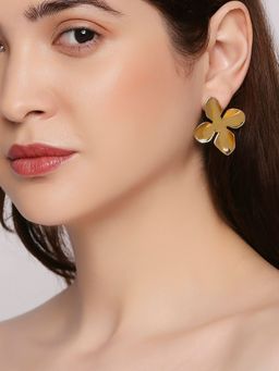 Twenty Dresses by Nykaa Fashion - Gold The Rare Luck Of Style Earrings